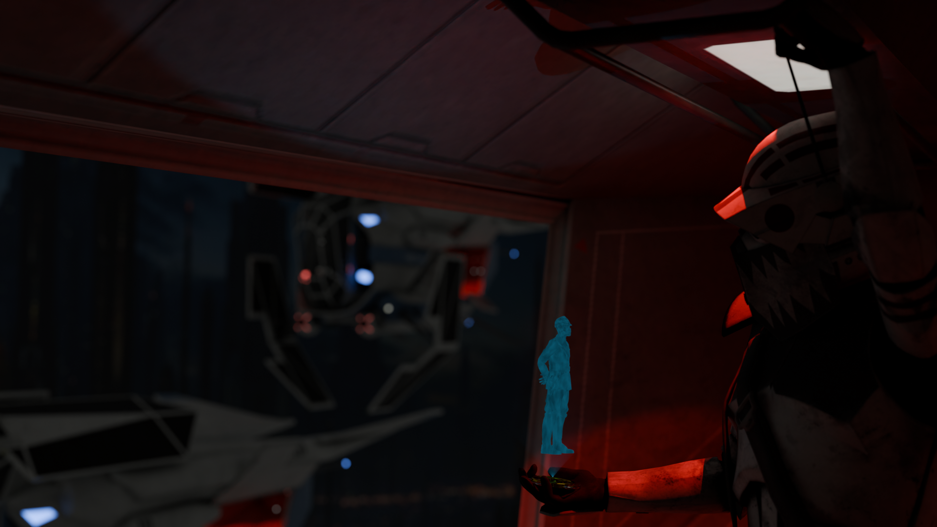 Ingame-Screenshot des GOR Roleplay-Servers: Spieler in Sci-Fi-Rüstung beim Patrol-Event